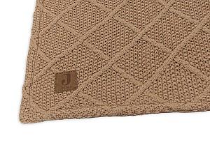 Pled Jollein Check Knit Biscuit/Teddy Fleece