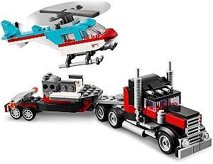 Constructor LEGO Creator Flatbed Truck With Helicopt 31146