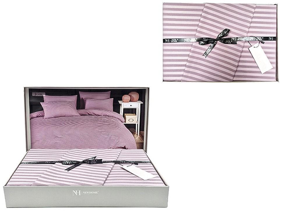 Albituri de pat Newhome Euro 2 NH Stripe Satin pink