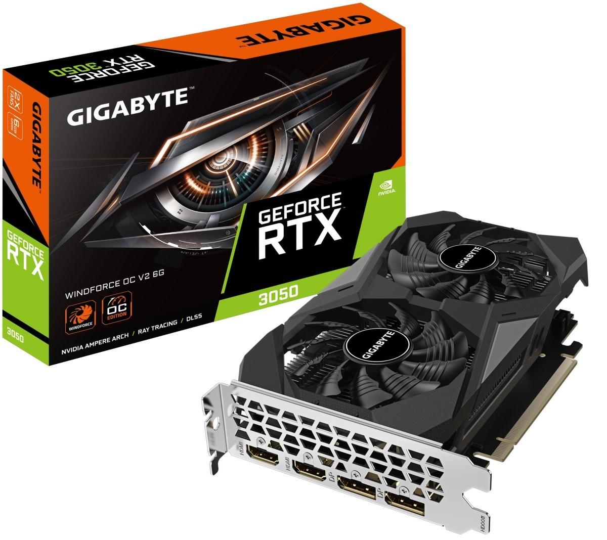 Placa video Gigabyte GeForce RTX 3050 WINDFORCE OC V2 6G