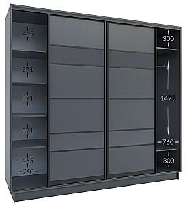 Living Confort-NV Universal 240x60x220 (2 PAL (CO lacobel)) Nimphea Alba