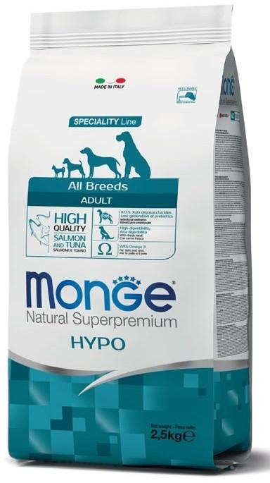 Hrana uscata pentru caini Monge ALL BREED ADULT HYPO Salmon/Tuna  2.5kg