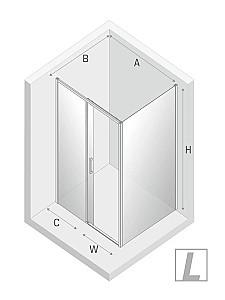 Cabina de dus New Trendy Prime White L Quadrant 100x80x200 Hinged D-0400A/D-0219B
