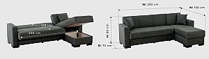 Canapea coltar Fabulous Hugo 52-002 Dark Gray