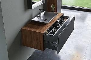 Dulap sub lavoar Orka Craft 120 Kompact Laminat Ceviz