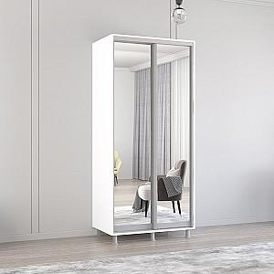 Dulap-cupe Mobildor Lux Aron 100 (2 oglinzi) Alb