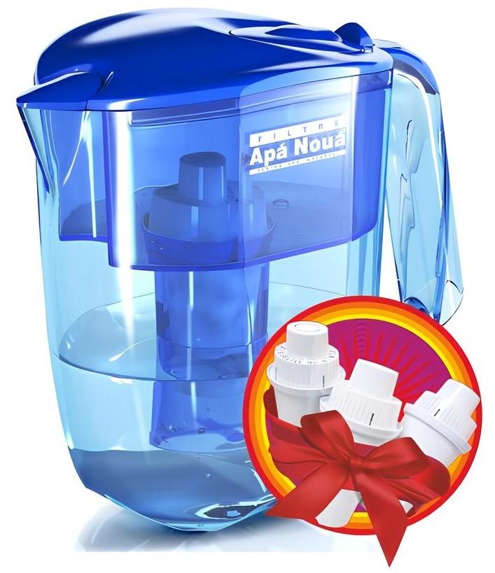 Cană filtrantă pentru apă Apa Noua Silver albastru Promotie