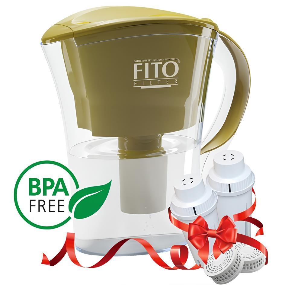 Cană filtrantă pentru apă Fito Filter Platinum oliva