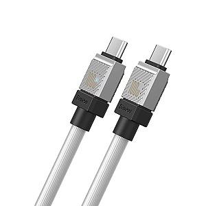 USB сablu Baseus Cable CoolPlay Series Type-C to Type-C 5A 100W 1m White