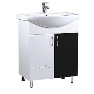 Dulap sub lavoar S-M Clasic 65 Alb-negru