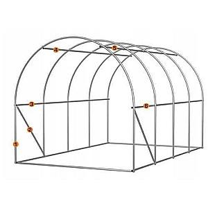 Seră de tip tunel Tehno Ms 8x4x2,5m