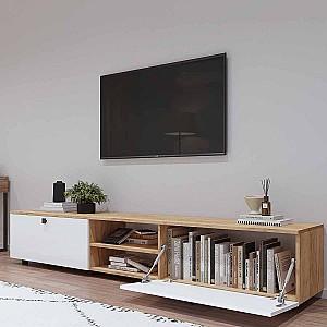 Tumba pentru televizor Mobildor Lux ZEN 2.4m Sonoma/Alb