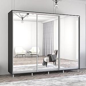 Dulap-cupe Mobildor Lux Aron 260 (3 oglinzi) Antracit