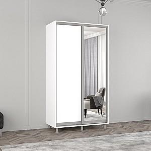 Dulap-cupe Mobildor Lux Aron 130 (1 oglinda, 1 PAL) Alb