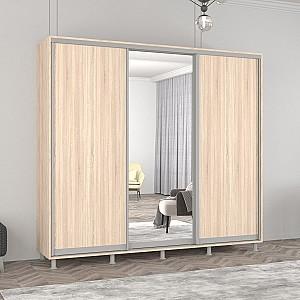 Dulap-cupe Mobildor Lux Aron 250 (1 oglinda, 2 PAL) Stejar Sonoma
