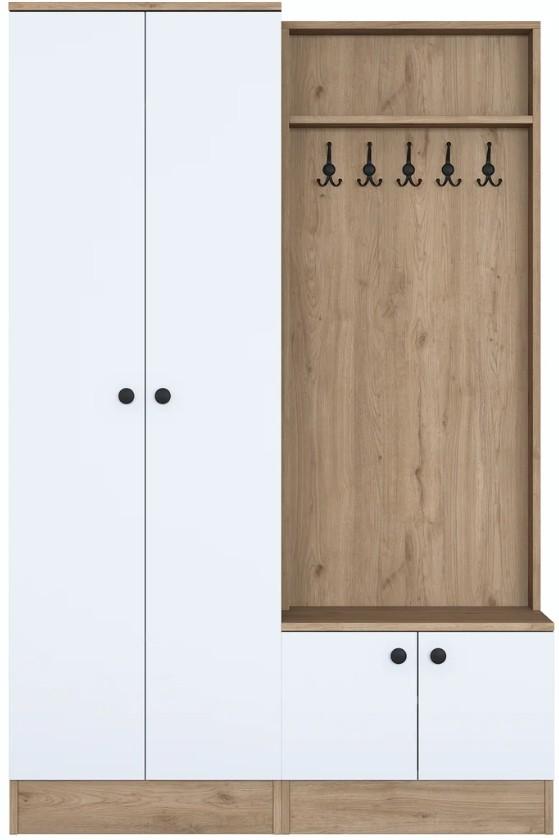 Antreu Mirage Meble P6 M11 Nuc (Maro)/Alb