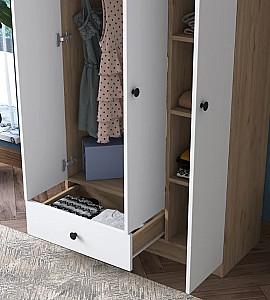 Dulap Mirage Meble BA117 3D1S Nuc(Maro)/Alb