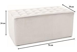Bancheta Signal Lori 2 Velvet Negru