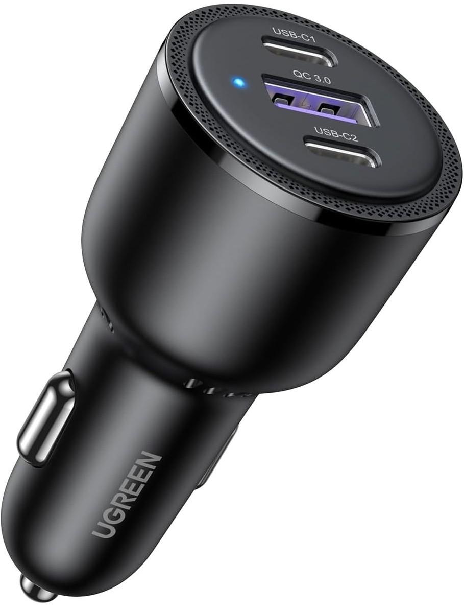 Incarcator auto Ugreen Car Charger 2*Type-C + 1*USB-A Aluminum 3A 69W Grey