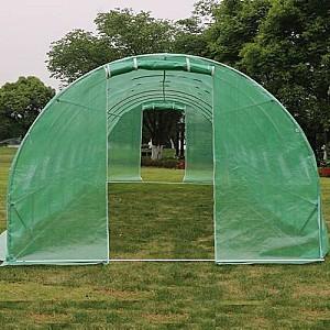 Seră de tip tunel Tehno Ms 6x3x2.25m / Ø26mm / 2 uși