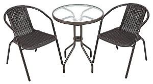 Set mobila de gradina VLM 3 piese: masa D60, H72cm si 2 scaune(18960)