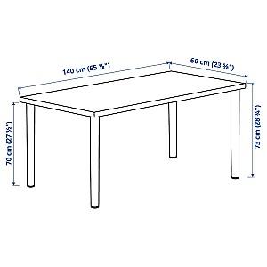 Masa de birou IKEA Lagkapten/Adils 140x60 Gri-Turcoaz/Negru