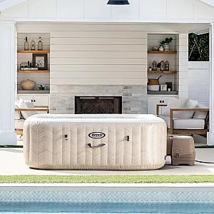 Piscina Intex Jacuzzi SPA Chevron Deluxe Square Bubble (28472)