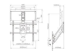 Suport pentru televizor Multibrackets M PULL DOWN FULL MOTION FLEXARM