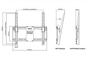 Suport pentru televizor Multibrackets M TILT WALLMOUNT MEDIUM B