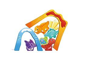 Set de jucarii Hape Trenul Dinozaurilor (E3828)