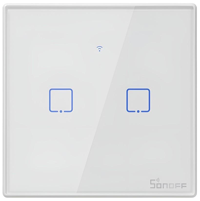 Intrerupator inteligent Sonoff TX Series 2-Gang White