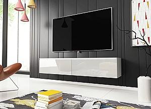 Tumba pentru televizor Bratex Lowboard D 140 (White/White Gloss)