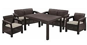 Set mobila de gradina Keter Corfu II Fiesta Brown/Oat (258945)