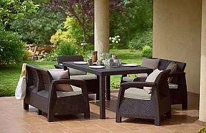 Set mobila de gradina Keter Corfu II Fiesta Brown/Oat (258945)