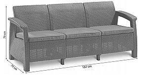 Canapea pentru gradina Keter Corfu II Love Seat Max Brown/Oat (258947)