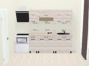 Set mobila bucatarie Ambianta Iris 2 m (alb samoa)