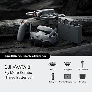 Drona DJI Avata 2 Fly More Combo (Three Batteries)