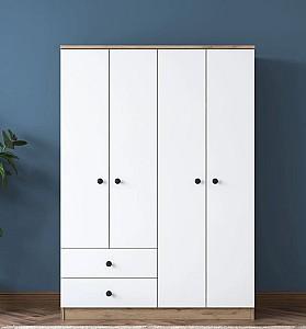 Dulap Mirage Meble BA108 S 4D2S Nuc (Maro)/Alb
