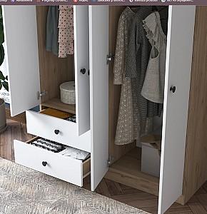 Dulap Mirage Meble BA108 S 4D2S Nuc (Maro)/Alb