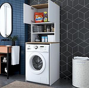 Dulap de baie Mirage Meble KD101 White/Walnut