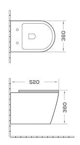 Vas WC South Villa SH-026 Tornado Slim Uf Duroplast