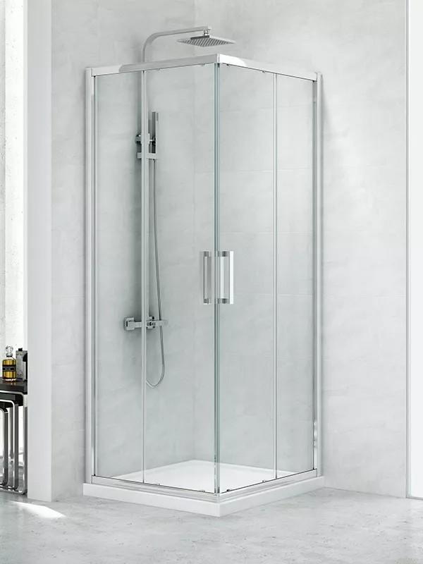Cabina de dus New Trendy New Praktic 2D Square 80x90x195 Sliding K-0490