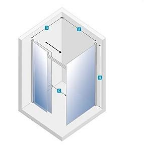 Cabina de dus New Trendy Diora Rectangular 100x80x200 Sliding EXK-1303/EXK-1305