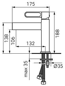 Baterie pentru lavoar FDESIGN Zaffiro White FD1-ZFR-2-33 (18129)