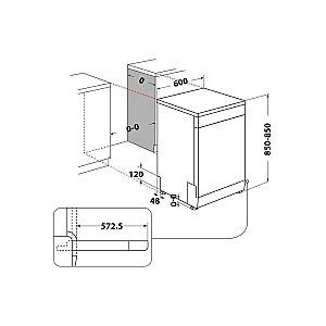 Masina de spalat vase Whirlpool W2F HD624 White