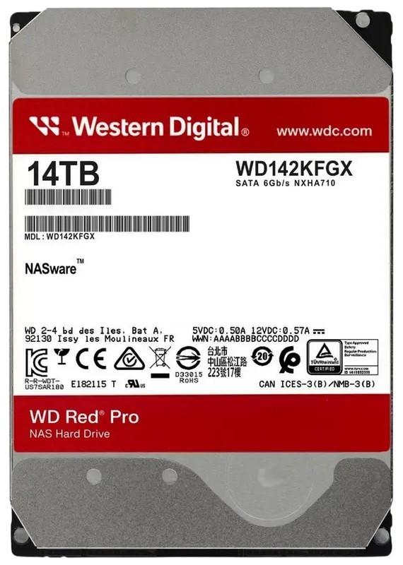 HDD WESTERN DIGITAL WD Red Pro 14TB (WD142KFGX)