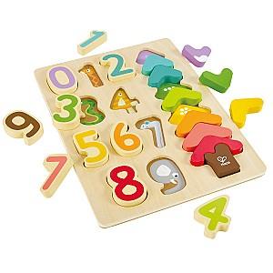 Puzzle Hape Culori si numere