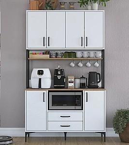 Set mobila bucatarie Mirage Meble JE169 Alb/Nuc (Bej)