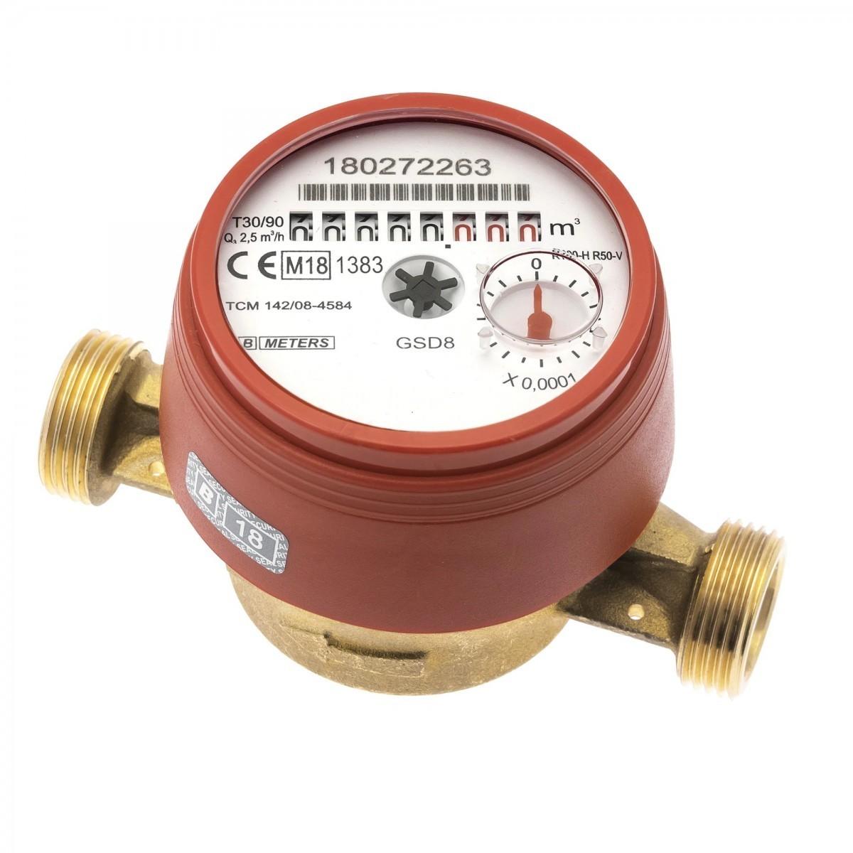 Contor de apa Bmeters GSD8-RFM  1/2 pentru apa caldă