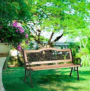 Banca gradina Sofotel Gardi Rose (Wood/Black-Green)